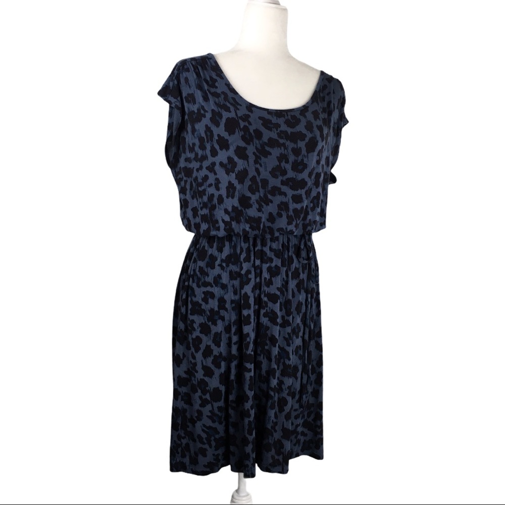 LOFT Animal Print Sleeveless Knee Length Dress